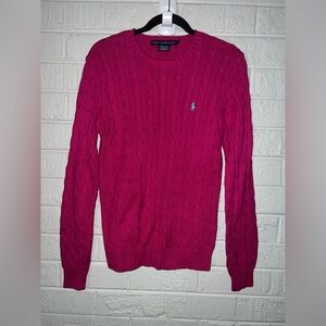 RALPH LAUREN SPORT women’s Cable knit sweater sz L ✨
